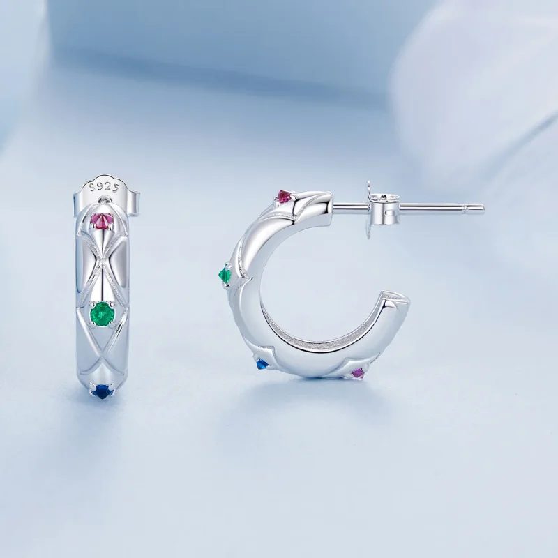(zdjęcie do) Kolczyki w kształcie diamentów w stylu vintage PANDORA - BSE1032 - Wyświetl 4