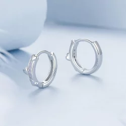 Kolczyki w kształcie różowych serc w stylu PANDORA - BSE1018