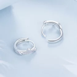 Kolczyki w kształcie różowych serc w stylu PANDORA - BSE1018