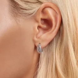 Koronkowe kolczyki w stylu PANDORA Vintage - BSE1035