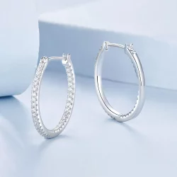 Lśniące kolczyki w stylu PANDORA - BSE1023-L