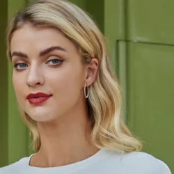 Lśniące kolczyki w stylu PANDORA - BSE1023-L