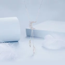 Naszyjnik łapacz snów w kształcie księżyca PANDORA - BSN390
