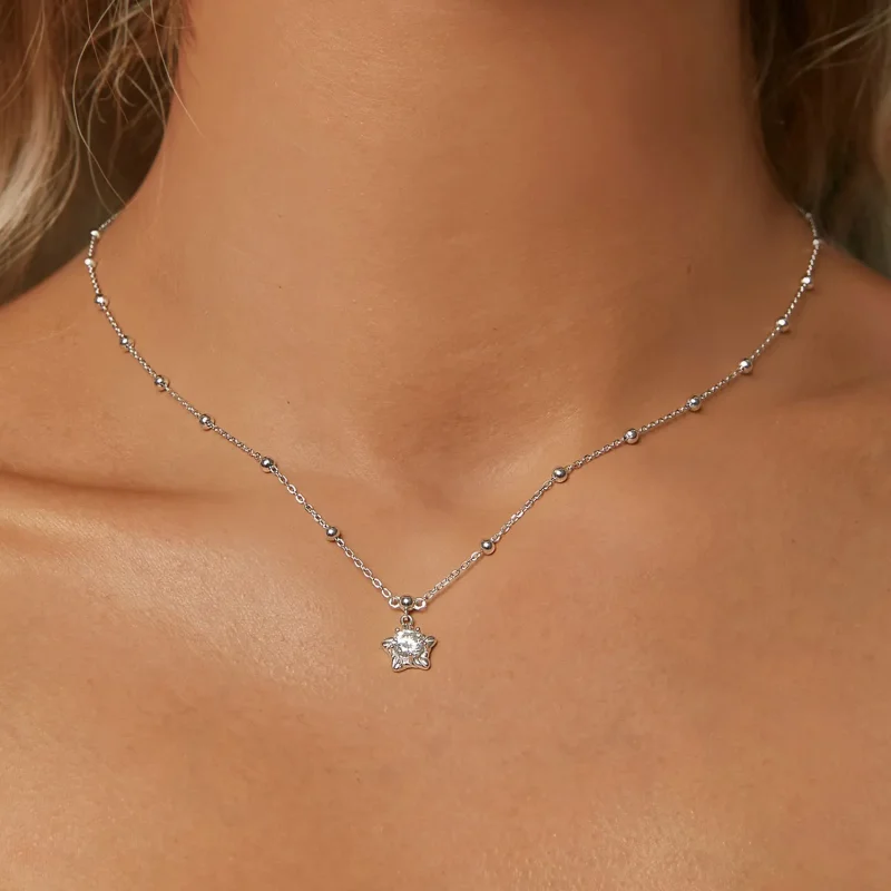 (zdjęcie do) Naszyjnik PANDORA Style Starlight 0,5 ct (z jednym certyfikatem) - MSN036 - Wyświetl 5
