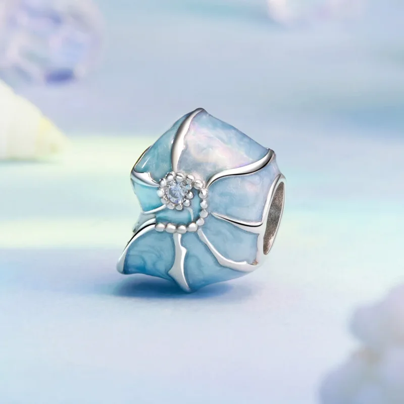 (zdjęcie do) Niebieska zawieszka w kształcie muszli PANDORA Style - BSC1018 - Wyświetl 2