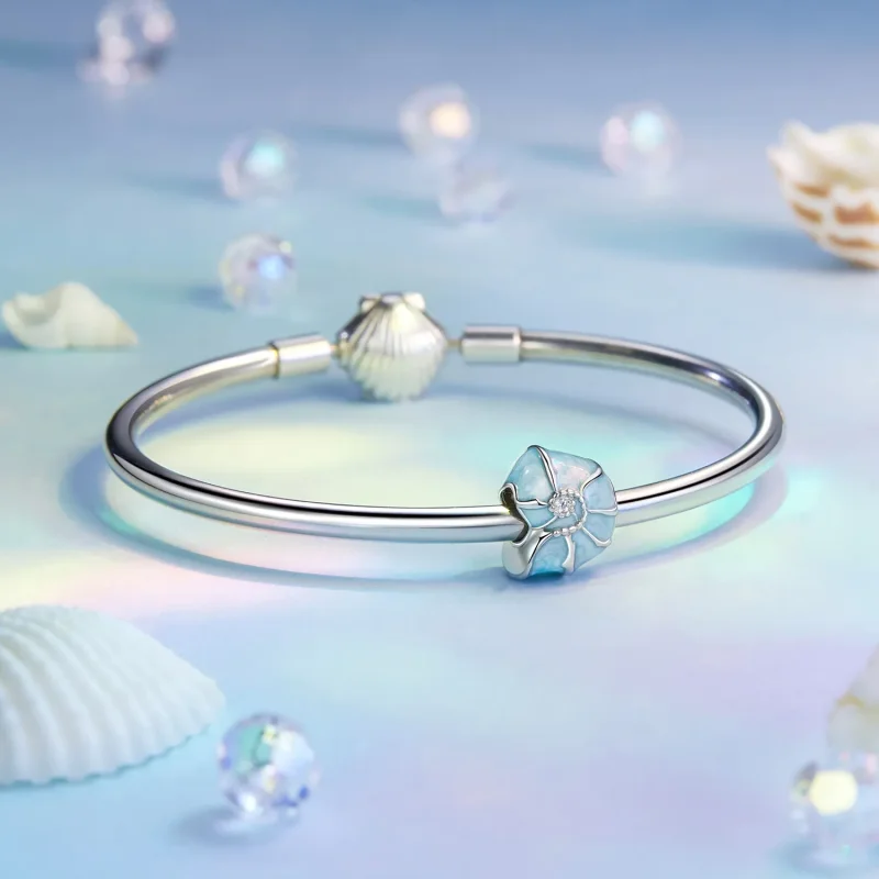 (zdjęcie do) Niebieska zawieszka w kształcie muszli PANDORA Style - BSC1018 - Wyświetl 5