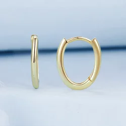 Owalne kolczyki w stylu PANDORA - BSE1015-B