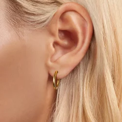 Owalne kolczyki w stylu PANDORA - BSE1015-B