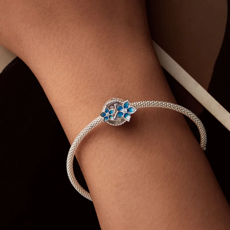 (zdjęcie do) PANDORA Style Mała zawieszka w kształcie kwiatu ostróżki - BSC1029 - Wyświetl 7