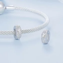 PANDORA Style Silikonowa zawieszka dystansowa z wytłoczonym wzorem - BSC1011
