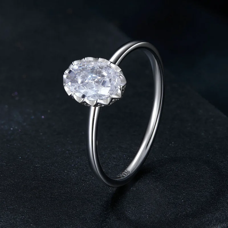 (zdjęcie do) Pierścionek Moissanite PANDORA Style Brilliant Beauty 1-karatowy (z jednym certy - Wyświetl 2