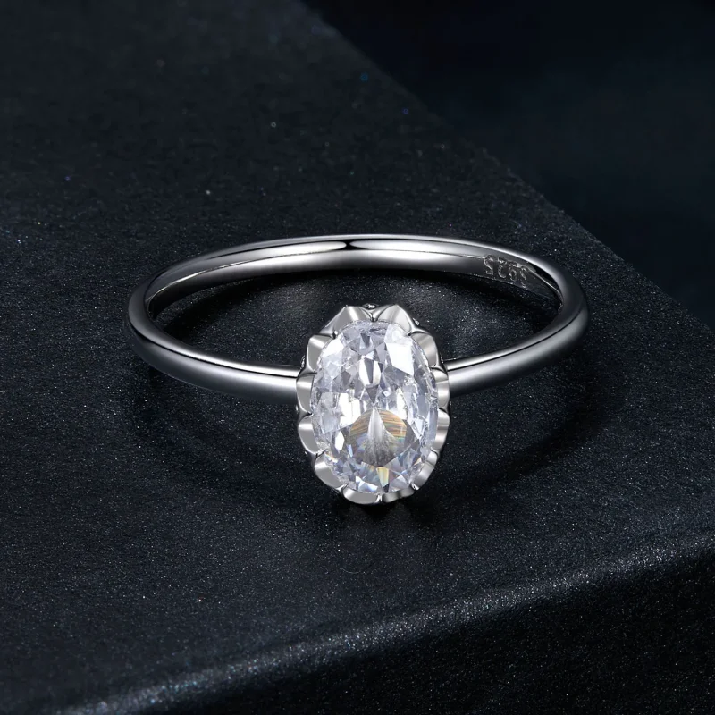 (zdjęcie do) Pierścionek Moissanite PANDORA Style Brilliant Beauty 1-karatowy (z jednym certy - Wyświetl 3