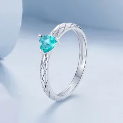 Pierścionek PANDORA Style Heart z diamentem - BSR563