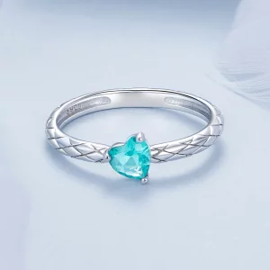 Pierścionek PANDORA Style Heart z diamentem - BSR563