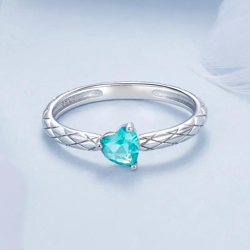 (zdjęcie do) Pierścionek PANDORA Style Heart z diamentem - BSR563 - Wyświetl 3