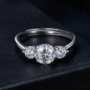 Pierścionek PANDORA Style Romantic 1-karatowy Moissanite (z jednym certyfikatem) - MSR051-E