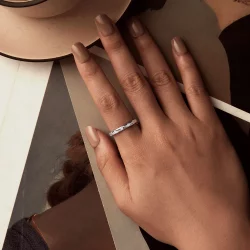 Pierścionek z nieskończoną pętlą w stylu PANDORA - BSR561