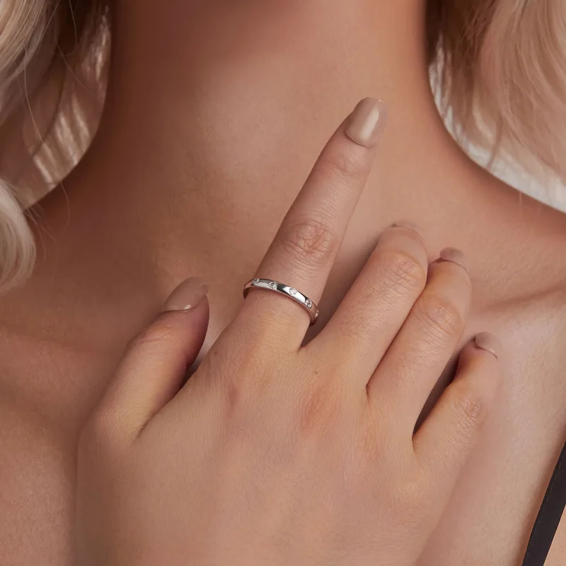 (zdjęcie do) Pierścionek z nieskończoną pętlą w stylu PANDORA - BSR561 - Wyświetl 6