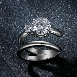 Podwójny mankiet Moissanite typu PANDORA (z jednym certyfikatem) - MSE058