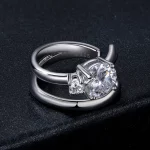 Podwójny mankiet Moissanite typu PANDORA (z jednym certyfikatem) - MSE058