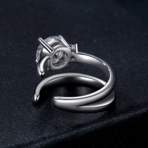 Podwójny mankiet Moissanite typu PANDORA (z jednym certyfikatem) - MSE058