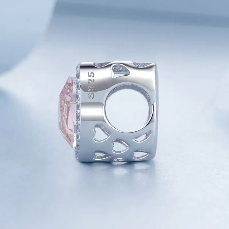 (zdjęcie do) Różowa zawieszka z kotem w stylu PANDORA - BSC1020 - Wyświetl 3