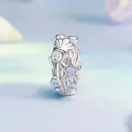 Silikonowa zawieszka dystansowa w stylu PANDORA w kolorze błękitnego oceanu - BSC1019