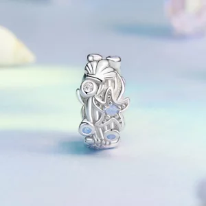 Silikonowa zawieszka dystansowa w stylu PANDORA w kolorze błękitnego oceanu - BSC1019