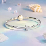 Silikonowa zawieszka dystansowa w stylu PANDORA w kolorze błękitnego oceanu - BSC1019