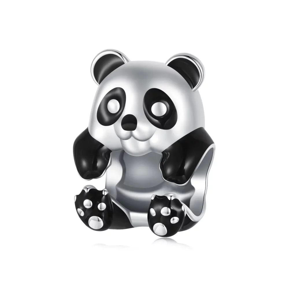 Srebrna zawieszka Panda w stylu PANDORA - SCC2811