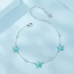 Turkusowa bransoletka w stylu rozgwiazdy PANDORA - SCB276