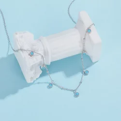 Turkusowy naszyjnik w stylu PANDORA - BSN388