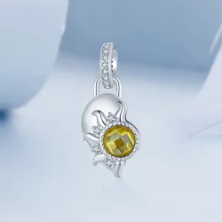 Wisior w kształcie słońca i księżyca w stylu PANDORA - BSC1034