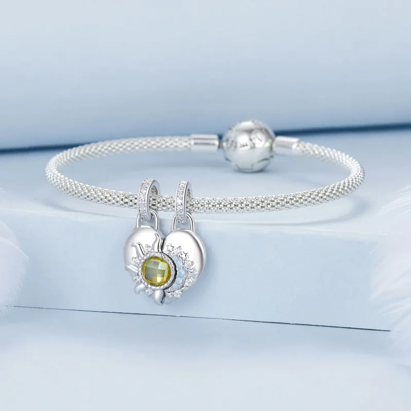 (zdjęcie do) Wisior w kształcie słońca i księżyca w stylu PANDORA - BSC1034 - Wyświetl 6