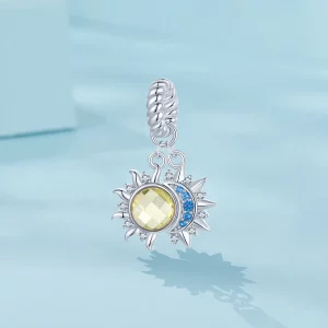 Wisior w kształcie słońca i księżyca w stylu PANDORA - SCC2802