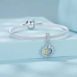 Wisior w kształcie słońca i księżyca w stylu PANDORA - SCC2802