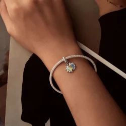 Wisior w kształcie słońca i księżyca w stylu PANDORA - SCC2802