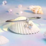 Wisiorek w kolorze błękitnego oceanu w stylu PANDORA - BSC992