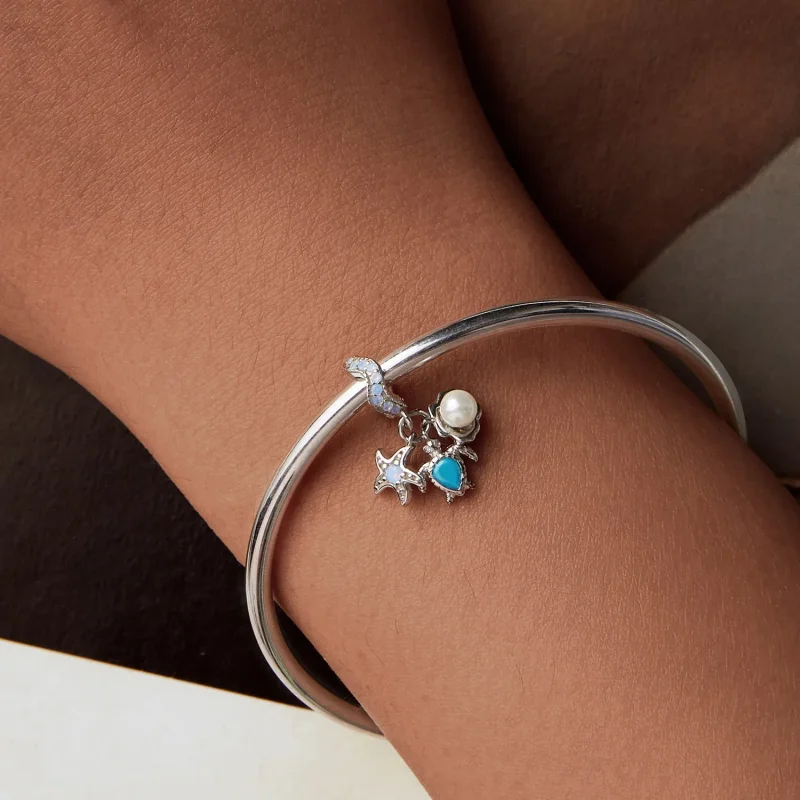 (zdjęcie do) Wisiorek w kolorze błękitnego oceanu w stylu PANDORA - BSC992 - Wyświetl 6