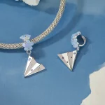 Wisiorek w kształcie papierowego samolotu w stylu PANDORA - BSC1027