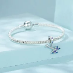 Wisiorek z basowym motylem w stylu PANDORA - SCC2764