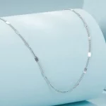 Wykwintny, błyszczący podstawowy naszyjnik w stylu PANDORA - SCA030