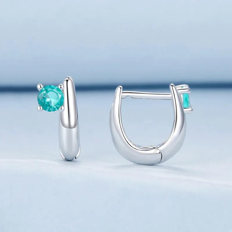 (zdjęcie do) Zielone kolczyki PANDORA Style - BSE1030 - Wyświetl 2