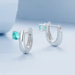Zielone kolczyki PANDORA Style - BSE1030