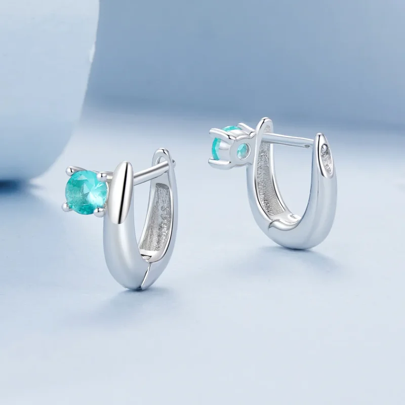 (zdjęcie do) Zielone kolczyki PANDORA Style - BSE1030 - Wyświetl 3