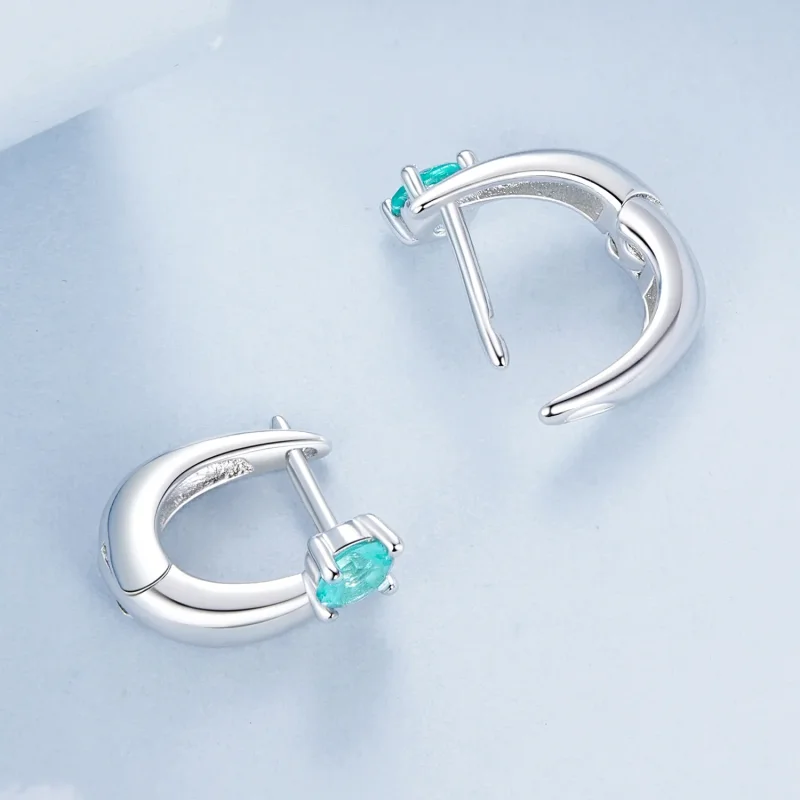 (zdjęcie do) Zielone kolczyki PANDORA Style - BSE1030 - Wyświetl 4