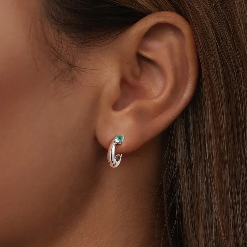 (zdjęcie do) Zielone kolczyki PANDORA Style - BSE1030 - Wyświetl 6