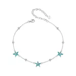 Bransoletka na kostkę PANDORA Style Starfish Teal - SCT026