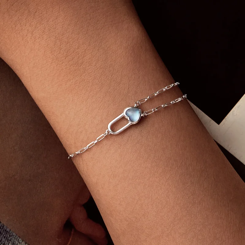 (zdjęcie do) Bransoletka PANDORA Style Natural Aquamarine - BSB191 - Wyświetl 3