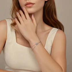 Bransoletka PANDORA Style Natural Aquamarine - BSB191
